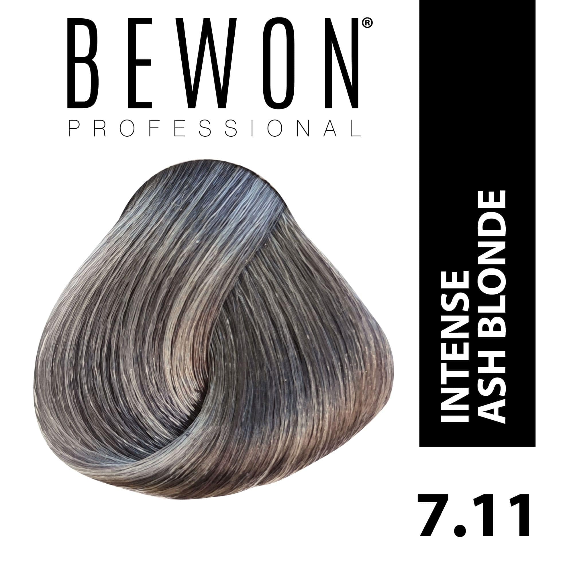 Permanent Hair Color Cream - 7.11 intense ash blonde