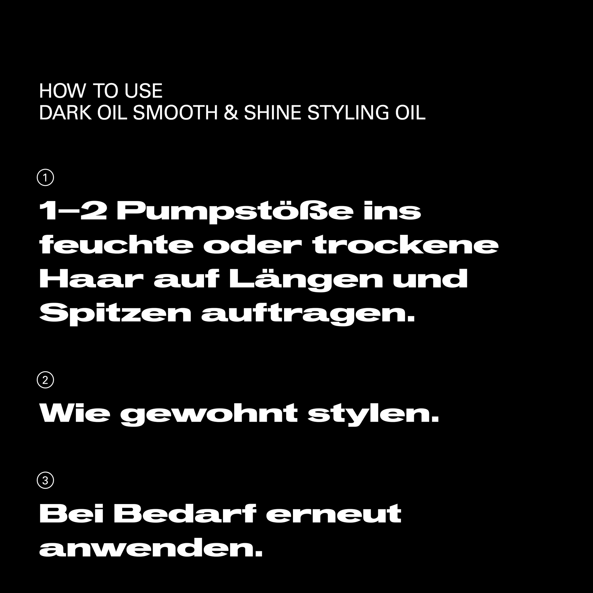 Dark Oil Smooth & Shine Styling Oil 100 ml