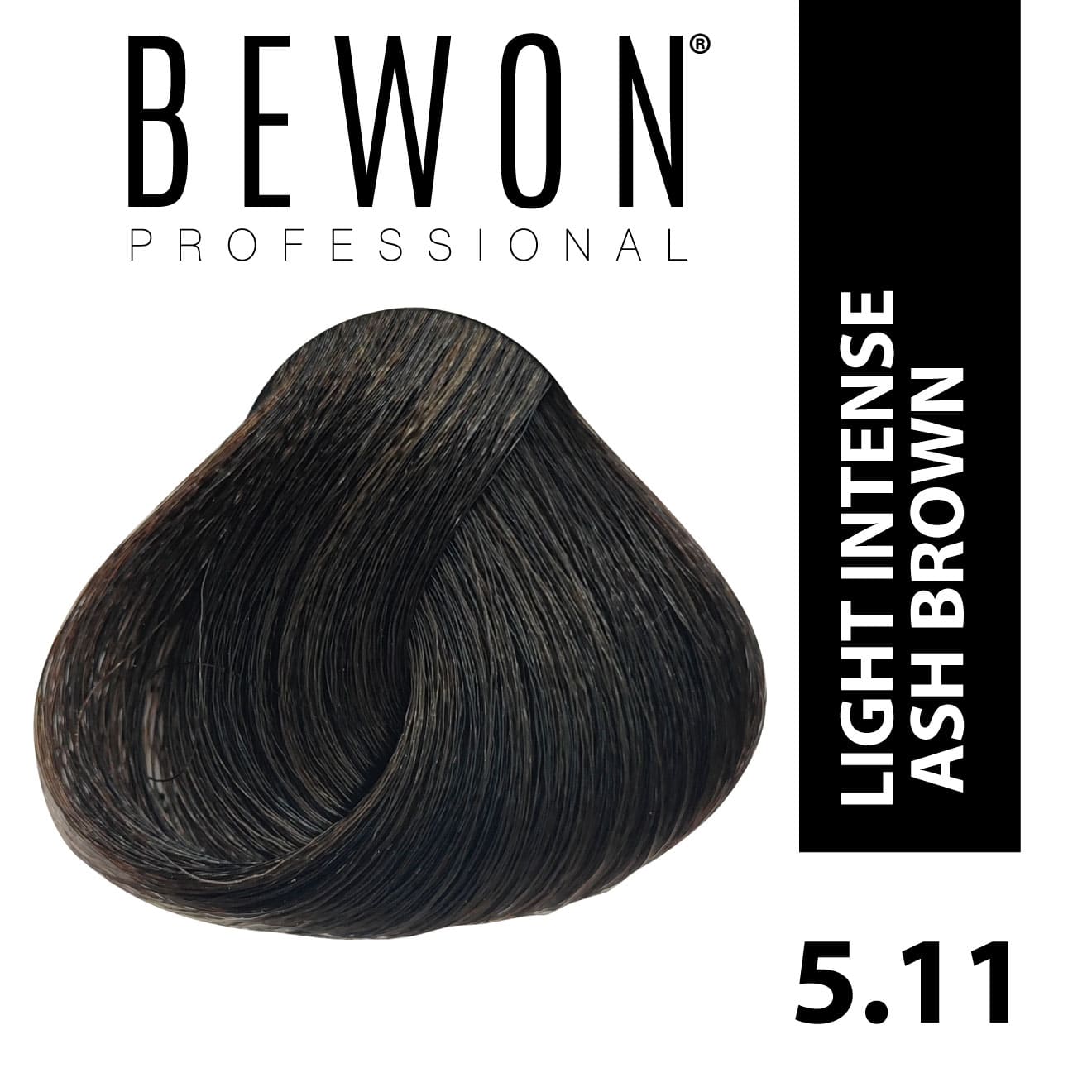 Permanent Hair Color Cream - 5.11 light intense ash brown