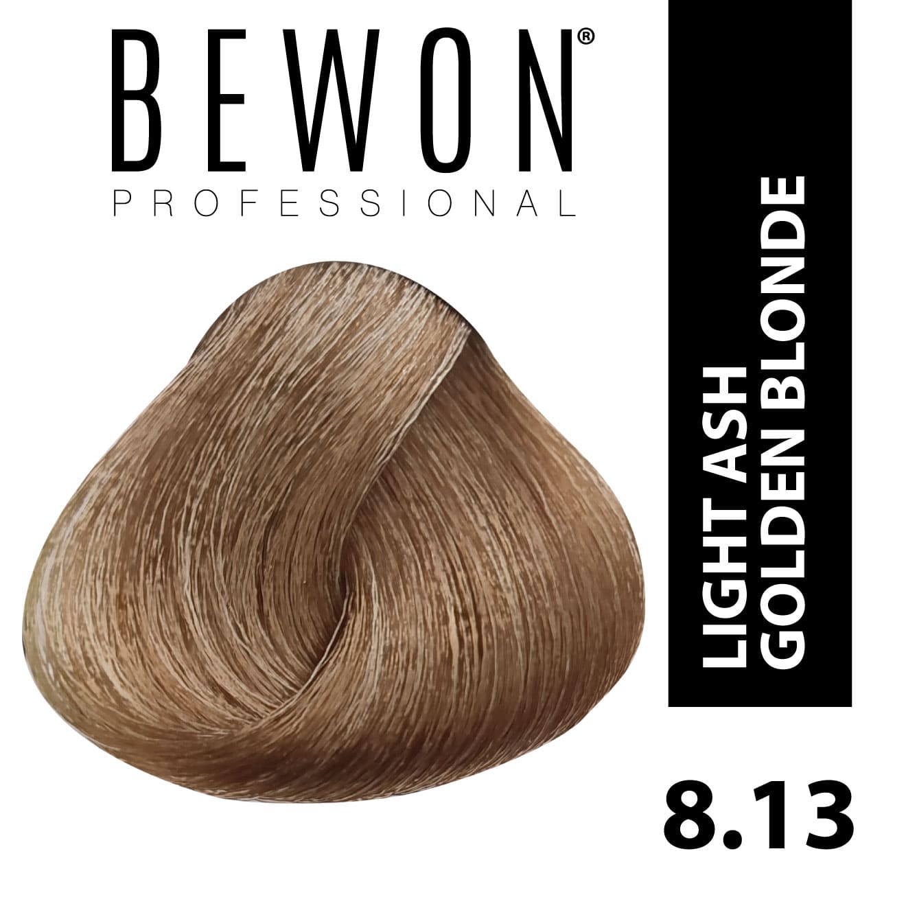 Permanent Hair Color Cream - 8.13 light ash golden blonde