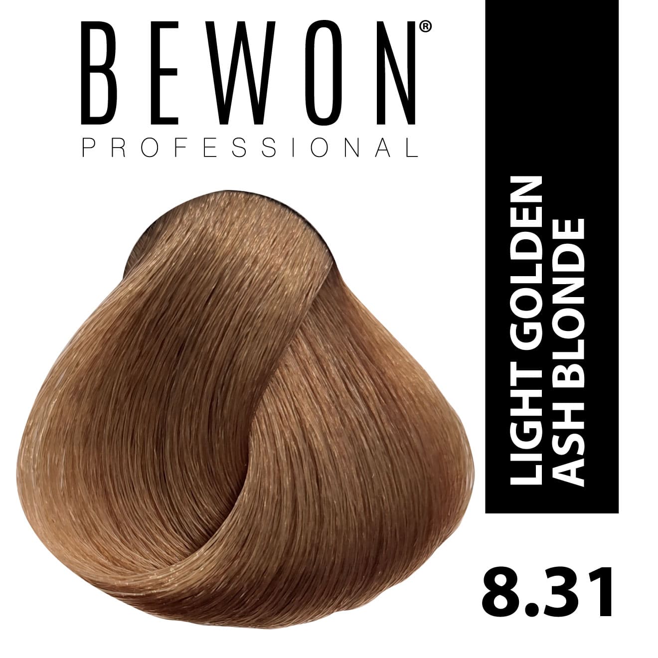 Permanent Hair Color Cream - 8.31 light golden ash blonde