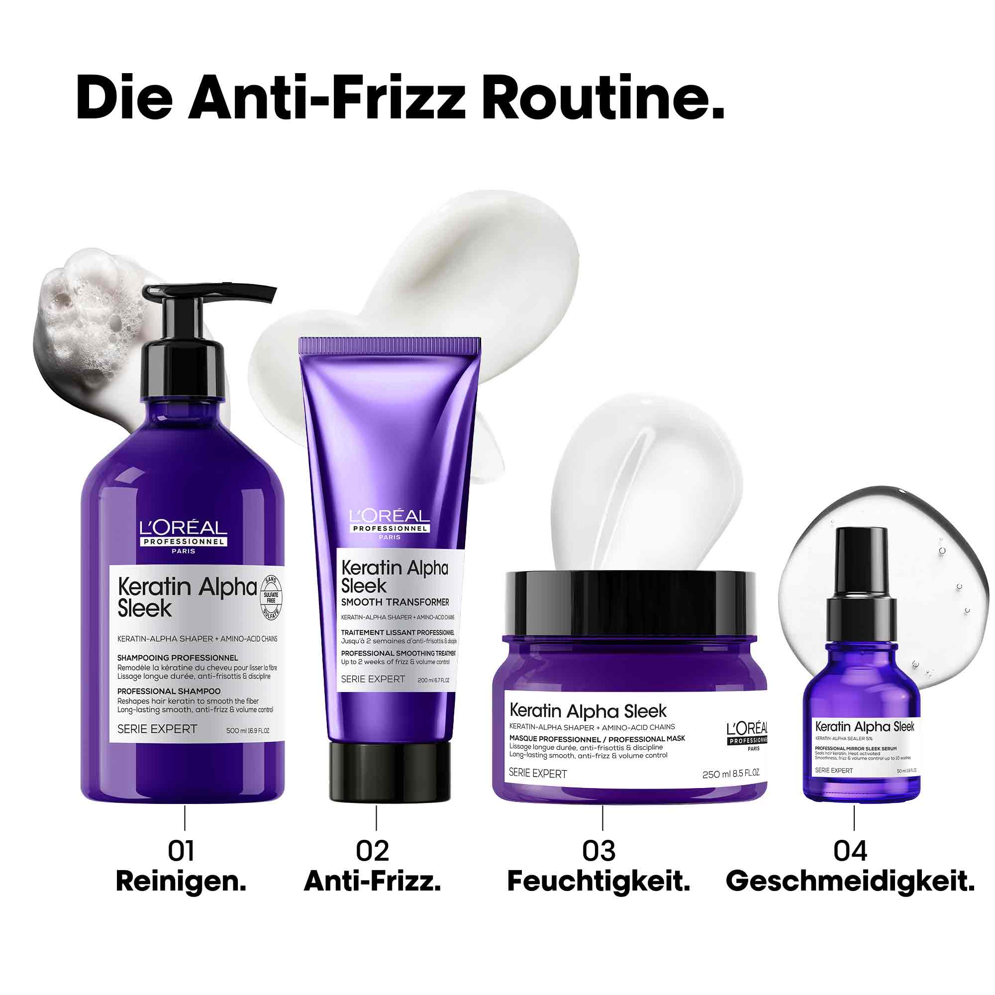 Serie Expert Keratin Alpha Sleek Maske 250 ml