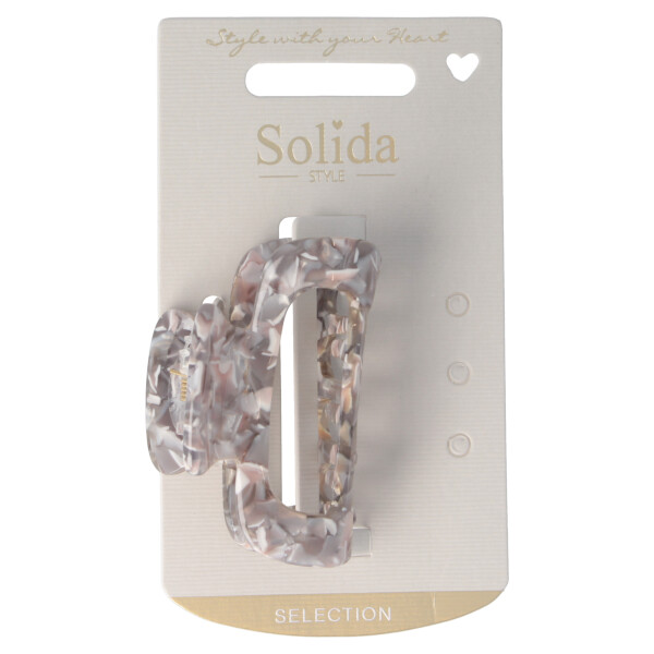 Haarklammer grau gemustert