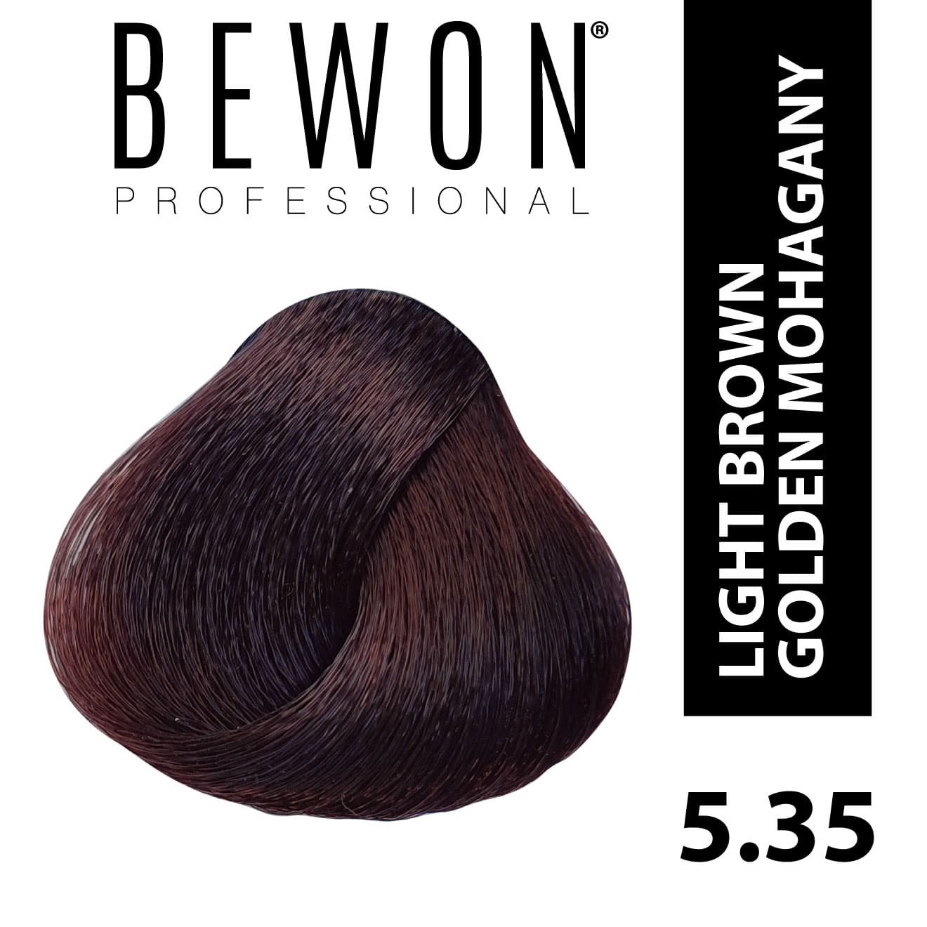 Permanent Hair Color Cream - 5.35 light brown golden mahogany