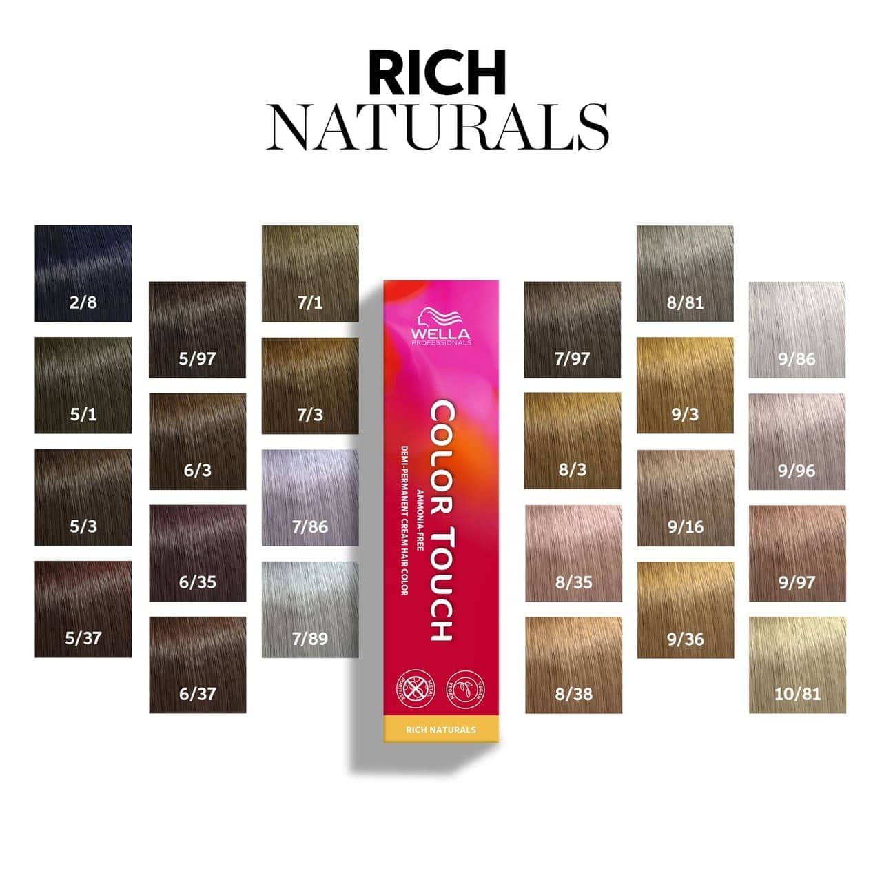 Color Touch Rich Naturals - 4/19 mittelbraun asch-cendré