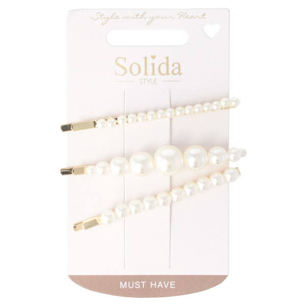 Icons Haarklemmen mit Perlen 3 Stück