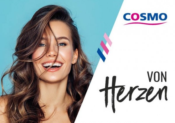 COSMO Gutschein Trägerkarte von Herzen