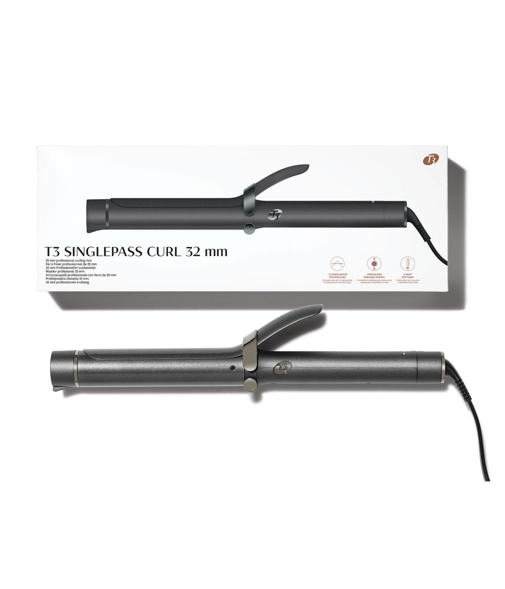 T3 SinglePass Curl 32mm graphite Lockenstab Clip Design