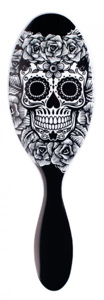 Wet Brush Sugar Skull White Rose