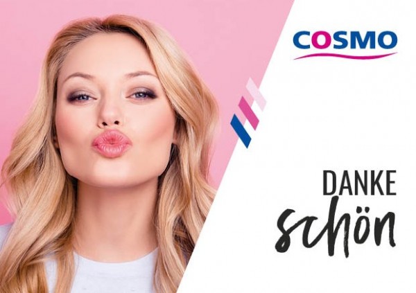 COSMO Gutschein Trägerkarte Dankeschön