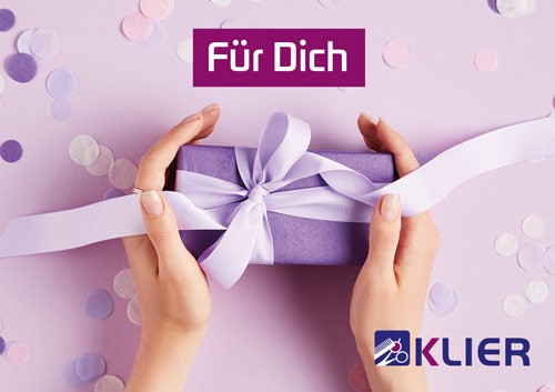 Frisör Klier Gutschein Trägerkarte neutral "Für Dich"