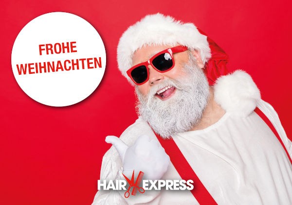 HairExpress Gutschein Trägerkarte Weihnachten